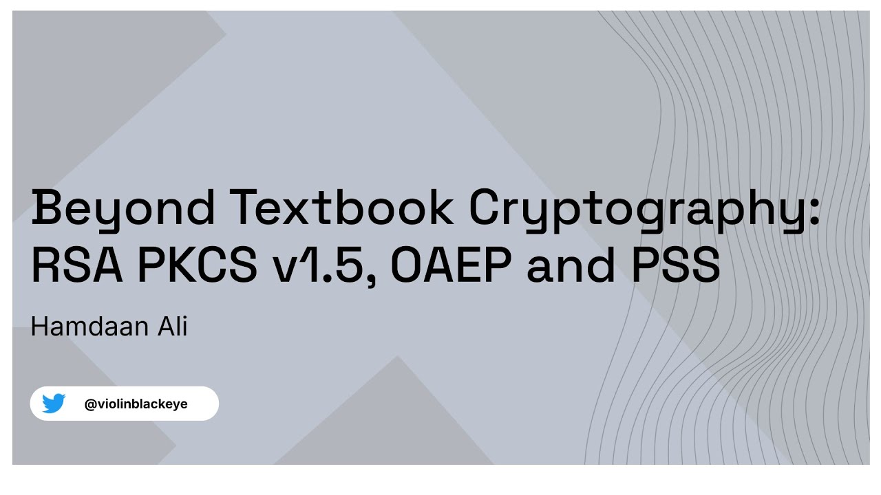 The Cryptography Handbook: Exploring RSA PKCSv1.5, OAEP, and PSS