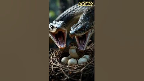 Snake Attacks Nest – Chick under Attack  #wildlifeentertainment #birds#nestattack