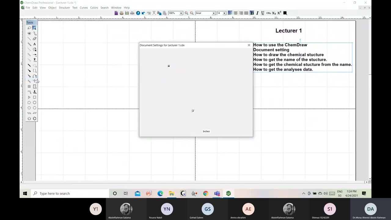 ChemDraw Lect 1