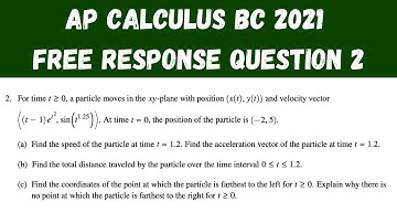 AP Calculus BC 2021 Free Response question 2