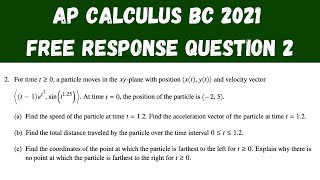 AP Calculus BC 2021 Free Response question 2