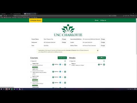 UNCC Course Registration