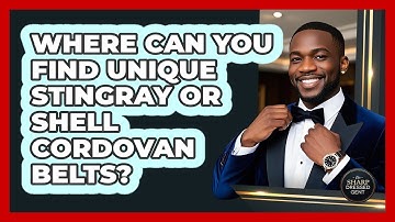 Where Can You Find Unique Stingray Or Shell Cordovan Belts? - The Sharp Dressed Gent