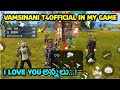 vamsinani team4official in my game - golden heart fans meetup in freefire - garenafreefire
