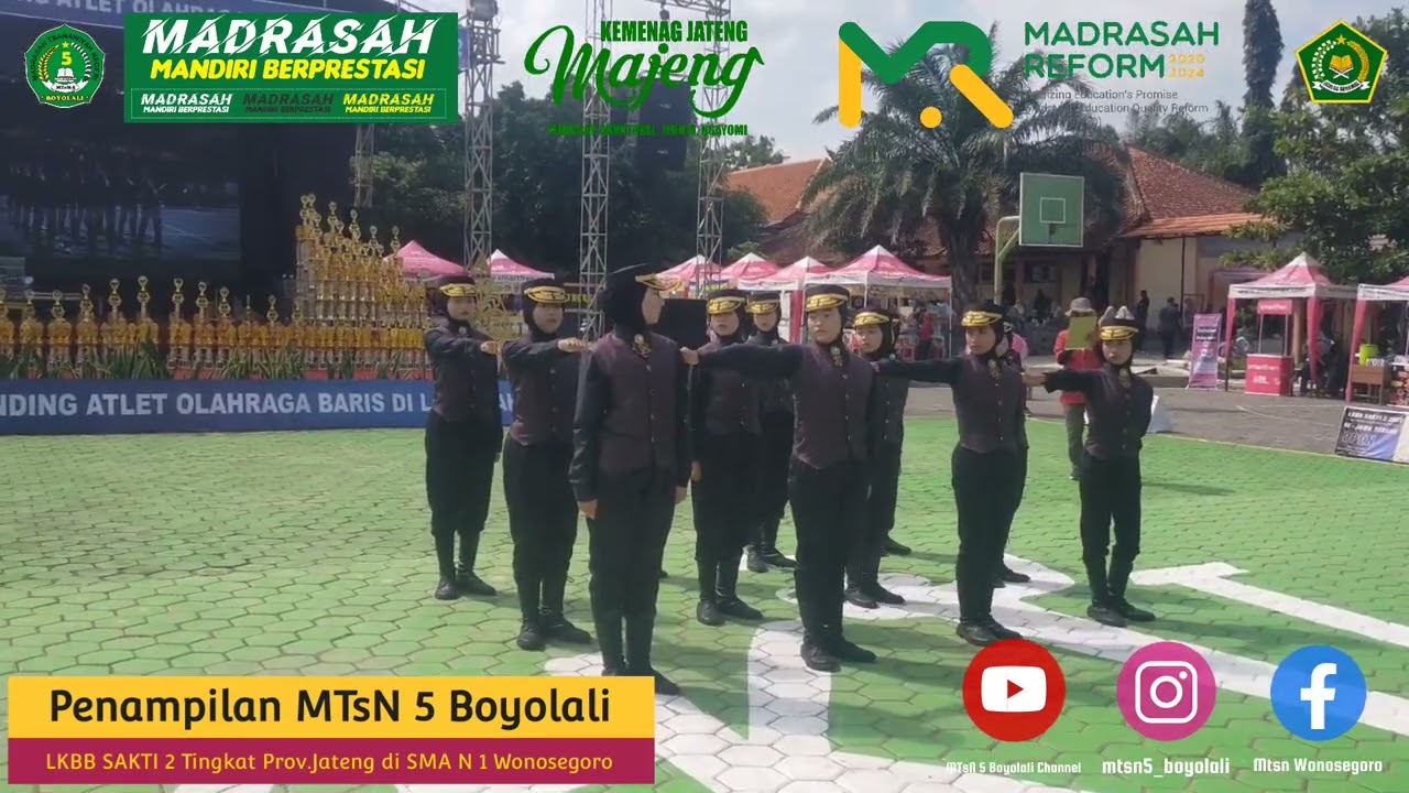 Penampilan MTsN 5 Boyolali | Lomba Kreasi Baris-berbaris (LKBB) SAKTI 2 Se-Jateng