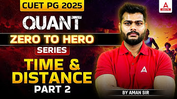 Time and Distance for CUET PG 2025 Quantitative Aptitude | Part 2 | By Aman Sir