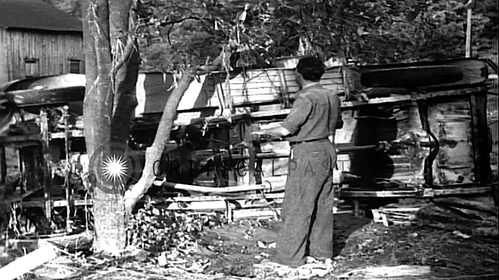 Destroyed houses and submerged houses during terri...