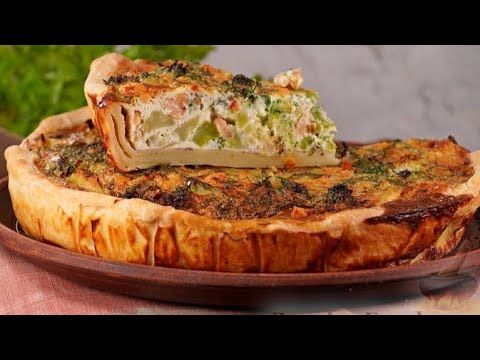 Начинка из брокколи и креветок: сочно, нежно, хрустко. КИШ С БРОККОЛИ И КРЕВЕТКАМИ