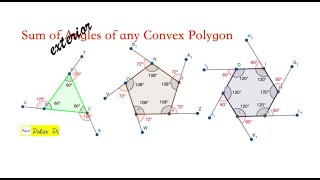 The Sum of Exterior Angles of any Convex Polygon is 360!