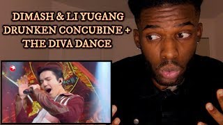 DIMASH &amp; Li Yugang - Drunken Concubine + The Diva Dance | REACTION