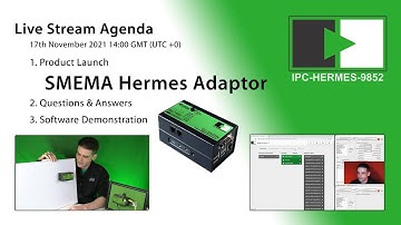 SMEMA Hermes Adaptor Product Launch Live Stream during Productronica 2021 for IPC-HERMES-9852
