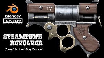 Steampunk Revolver Complete Modeling Tutorial in Blender 3.4