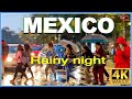 【4K】WALK MEXICO CITY 4k video on a * RAINY night * CDMX (DF)