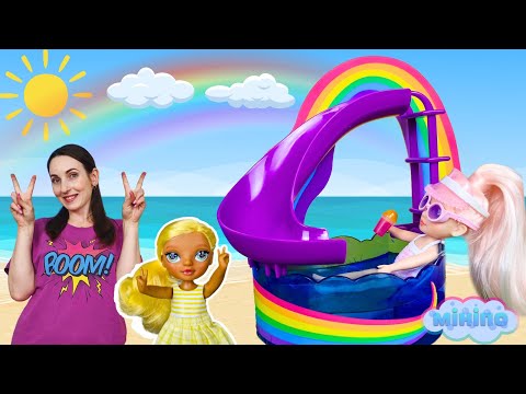 Граємося з ляльками Rainbow High українською Вечірка біля басейну у Рейнбоу Хай Розпаковка