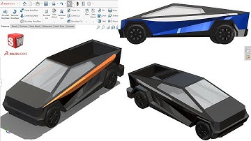 ✅Tesla Cyber truck model design in Solidworks | Solidworks Modeling Tutorial