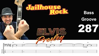 JAILHOUSE ROCK (Elvis Presley) How to Play Bass Groove Cover with Score & Tab Lesson
