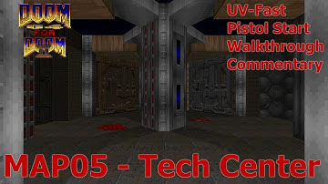 Doom 64 For Doom 2 (UV-Fast 100%) Walkthrough (MAP05: Tech Center)