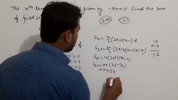 The nth term of an A.P. is given by (-4n + 15). Find the sum of first 20 terms of this A.P.(AP)
