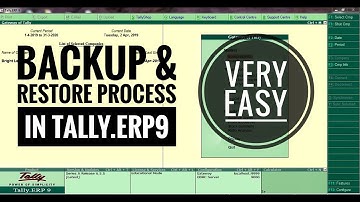 Backup & Restore Data in Tally.Erp 9