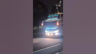 Full Lampu Strobo Bus Garuda Mas ini keren..