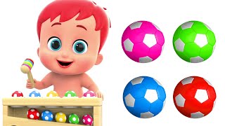 Learn Colors with Soccer Balls | Wooden Toy for Kids Live Stream