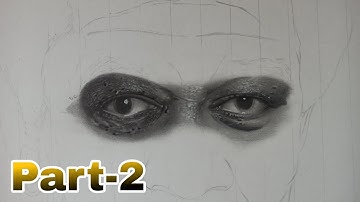 Morgan Freeman hyperealistic pencil sketch 🔥❤ part-2  | subscribe | watch full video 💫