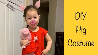 DIY Pig Costume || PEPPA PIG INSPIRED || Thrifty costume 2020