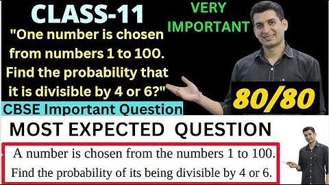 "One number is chosen from numbers 1 to 100. Find the probability that it is divisible by 4 or 6?"