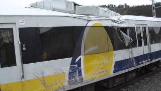 Coche Remolque Cabina 3806 accidentado en Gornazo Cantabria