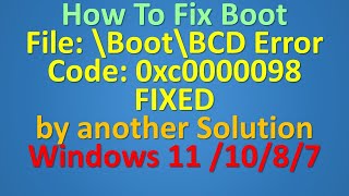 #Windows #boot error, how to fix windows boot, File: \Boot\BCD Error الويندوز مش بيفتح  #Solution2