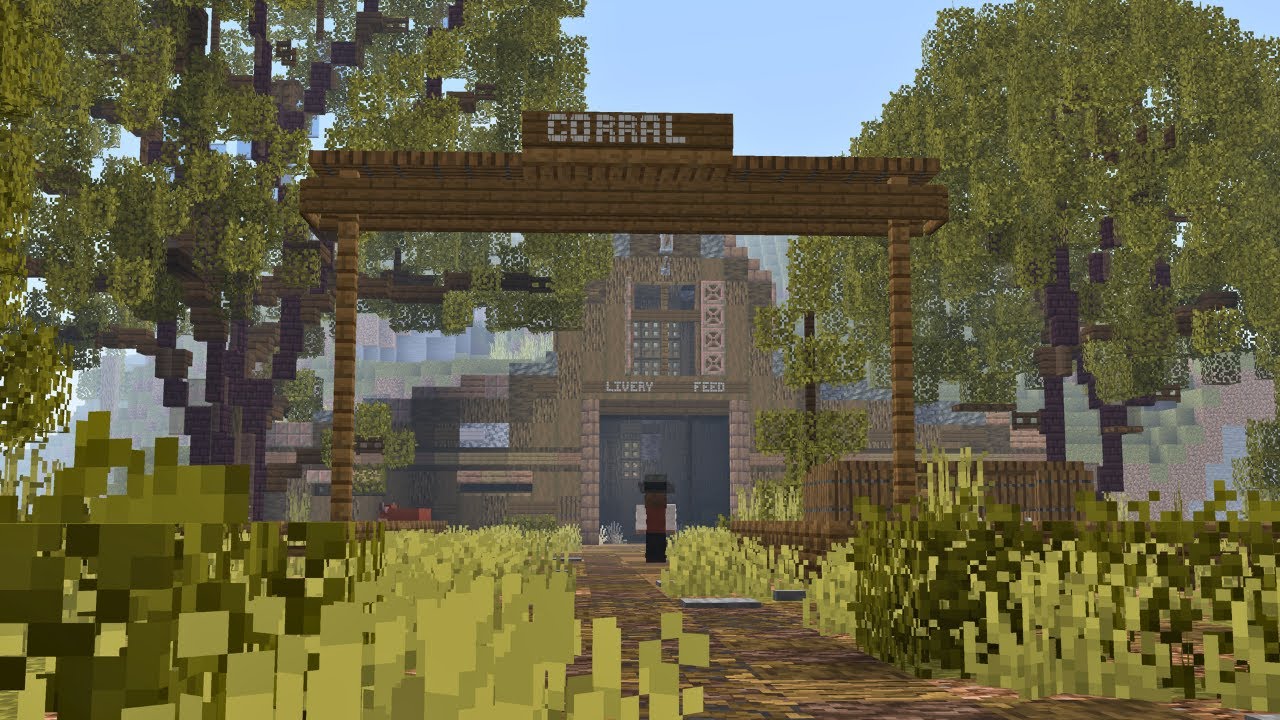 A Wild West Barn for my Minecraft Storage - YouTube