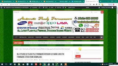 Blu Studio G2 Flash File Firmware MT6580 6.0 Hang Logo Fix Firmware Stock Rom Download