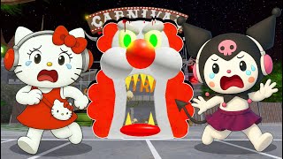 Kuromi & HelloKitty Escapes THE CARNIVAL OF TERROR (Scary Obby) in ROBLOX!