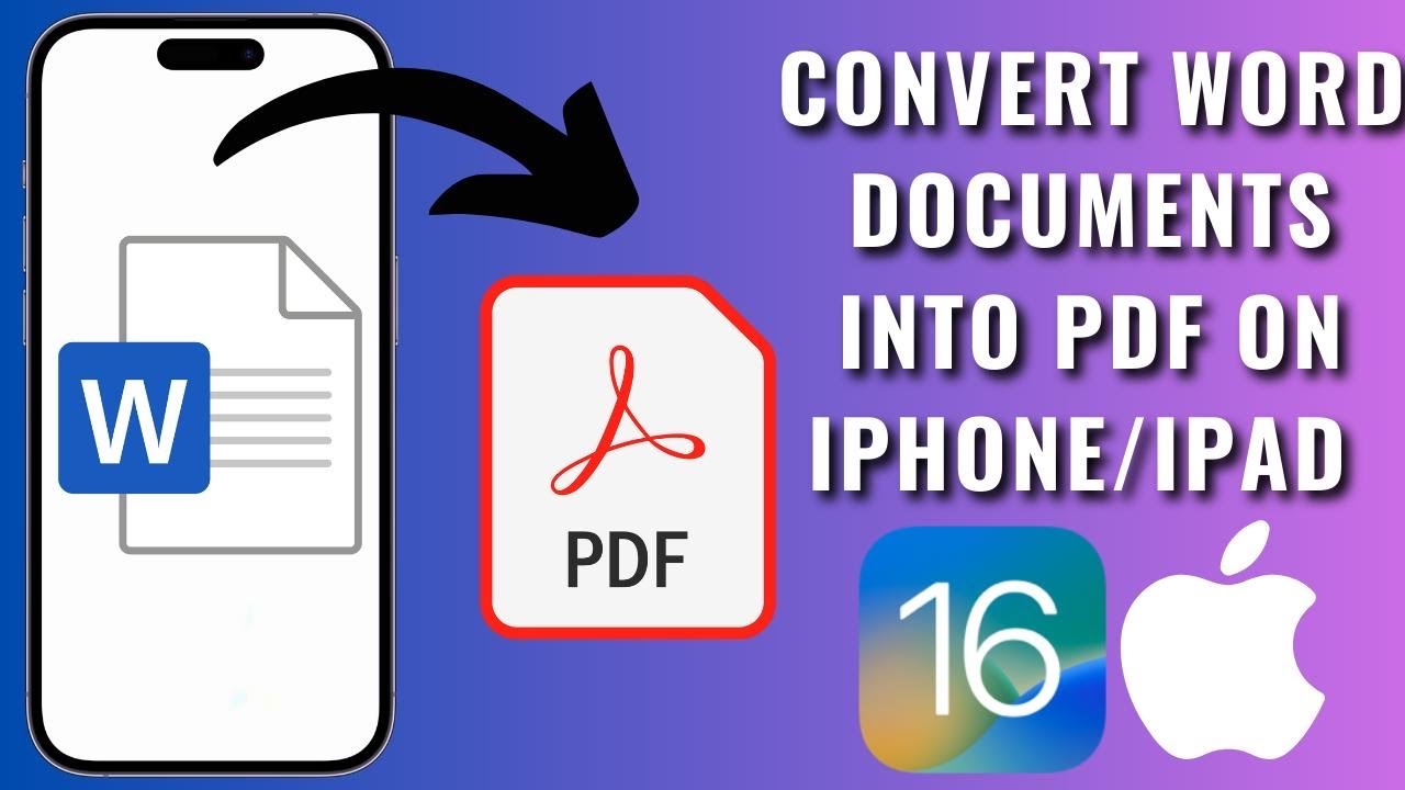 How To Convert Word Documents To PDF On iPhone/iPad - YouTube