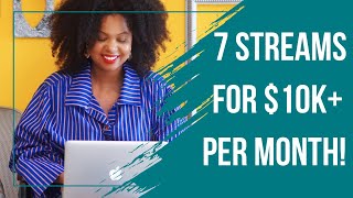 My 7 Streams of Income: How I Make Over $10000 per month as an online coach