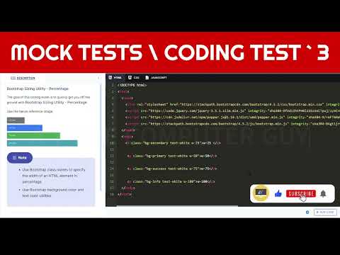 Mock Tests | Coding Test 3 | Bootstrap Sizing Utility - Percentage |  AYTCG  | #nxtwave #ccbp