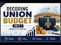 DECODING UNION BUDGET | UNIT 1 | B.COM | SEMESTER 8 | 4TH YEAR | DELHI UNIVERSITY