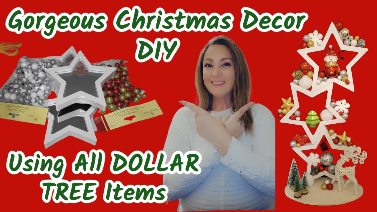 Beautiful Star Christmas Decor DIY made with DOLLAR TREE Items! YouTube
