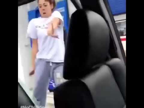 WHITE GIRLS DANCE AT GAS STATION 2018 😂