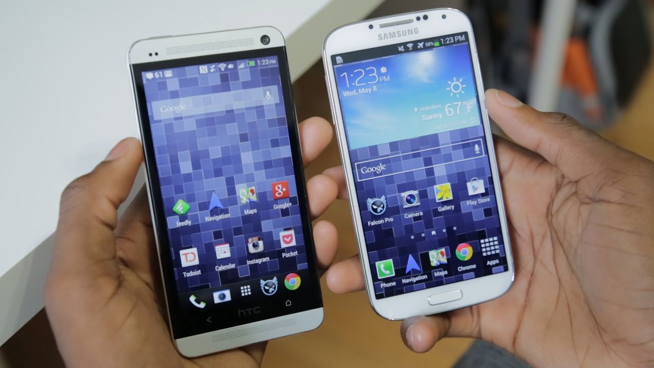 samsung galaxy s4 vs htc one youtube