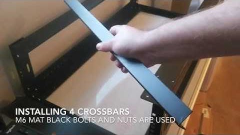 iStarUSA 4-post open frame rack. Assembly of the 4 crossbars