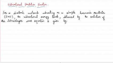 Vibrational Partition Function