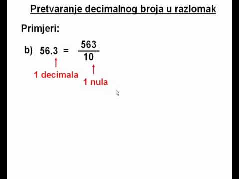 Video: Kako objašnjavate decimalu u razlomak?