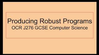 Producing Robust Programs Information