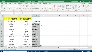 Excel Upper and Lowercase Function Af Somali