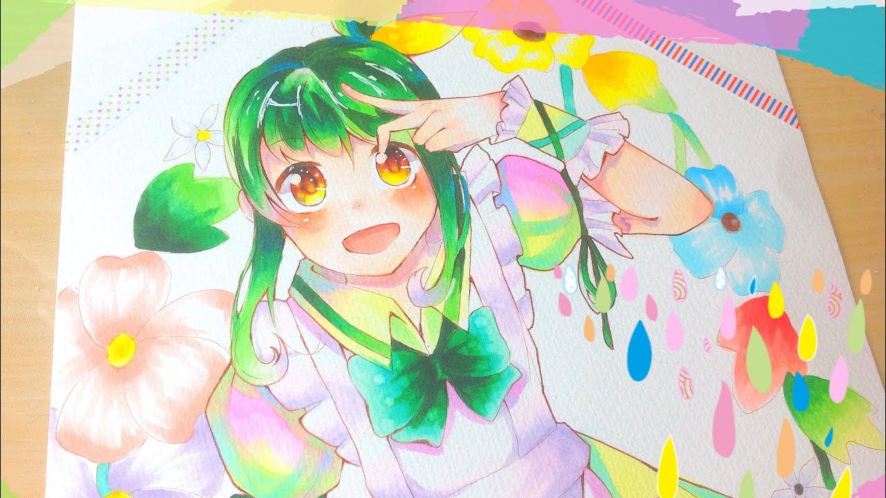 コピックメイキング まっひーまっひーさんのオリキャラ リーフちゃん 描いてみた Youtube