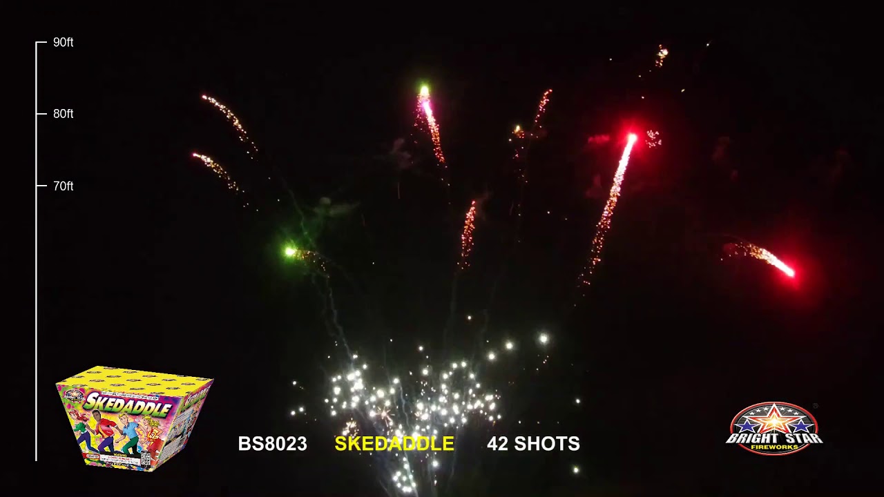 Skedaddle - BRIGHT STAR Fireworks - 500 Gram - BS8023 - YouTube