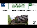 Présentation du Master en Pharmacie