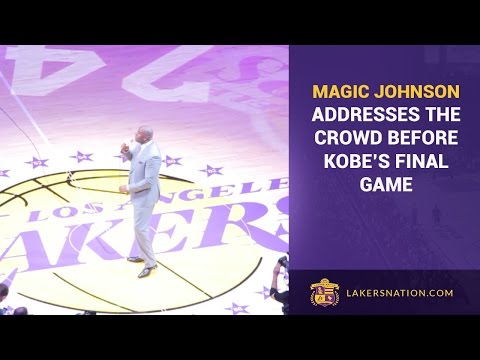 Magic Johnson's Speech At Kobe Bryant's Final Lakers Game