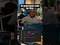 AI Generated Code Be Like 💀 #aihumor #coding #memes #shorts